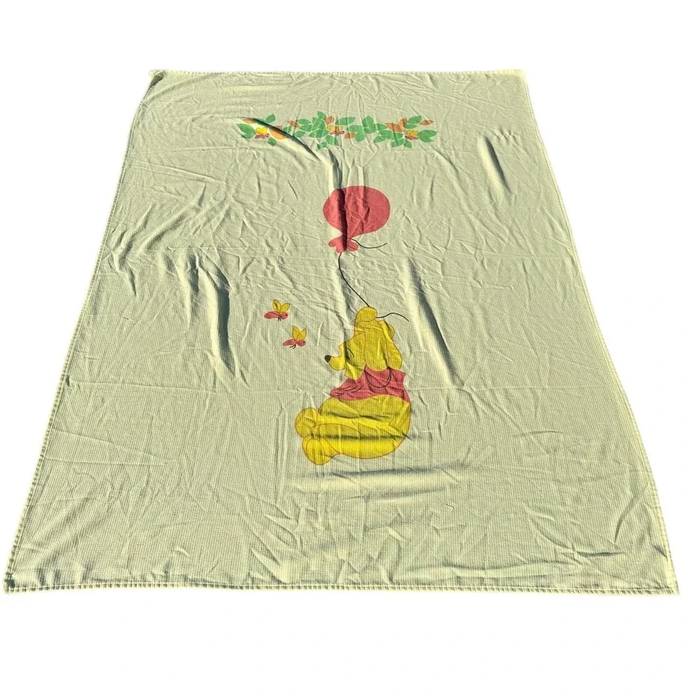 Winnie the Pooh waffle weave blanket‎ FULL bed spread 84x60 VINTAGE Sears